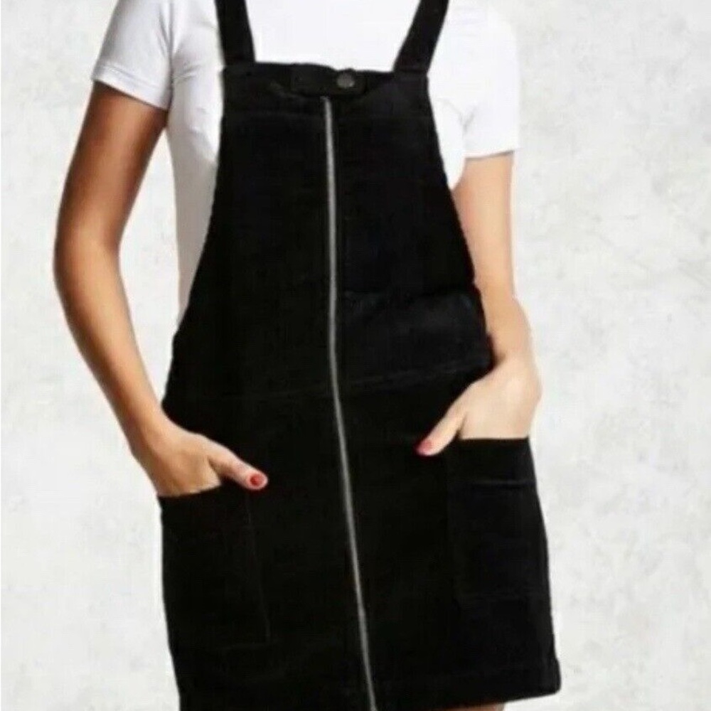 ✨Black Corduroy Pinafore Dress